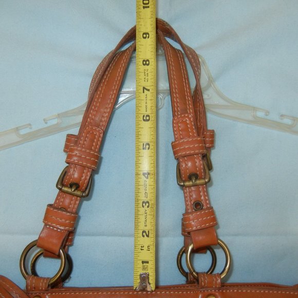 Coach Leather Gallery Purse Shoulder Bag Signature Brown Logo Hangtag Lined - Picture 9 of 14